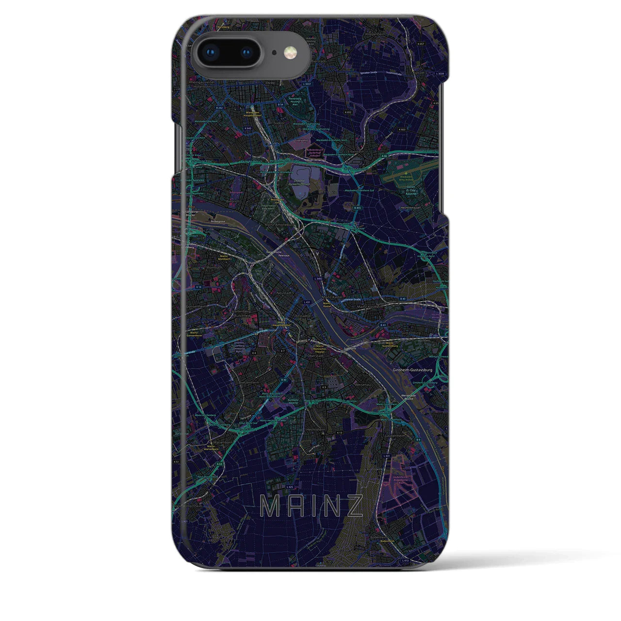 【マインツ(ドイツ)】地図柄iPhoneケース(バックカバータイプ)