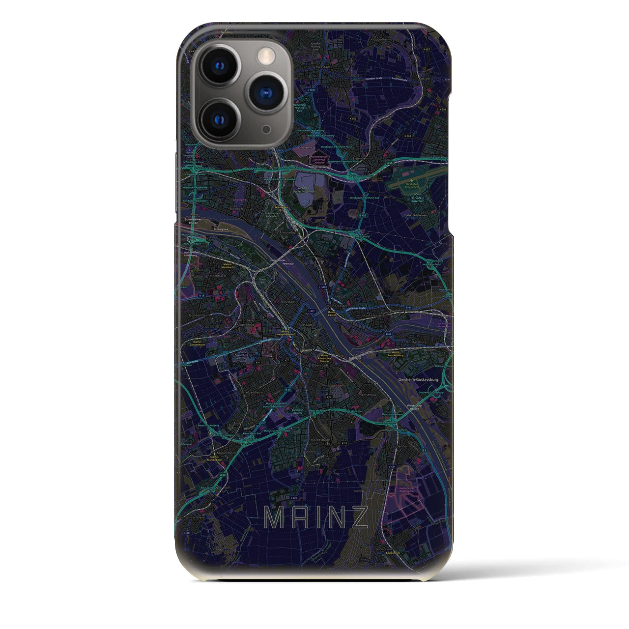 【マインツ(ドイツ)】地図柄iPhoneケース(バックカバータイプ)