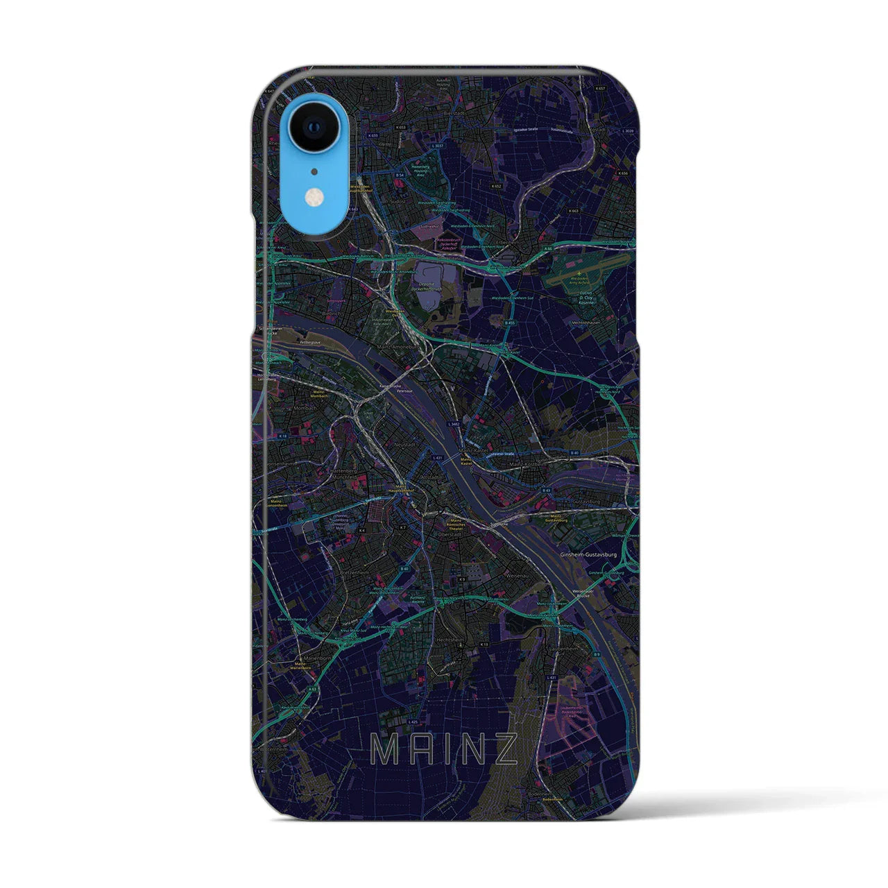 【マインツ(ドイツ)】地図柄iPhoneケース(バックカバータイプ)