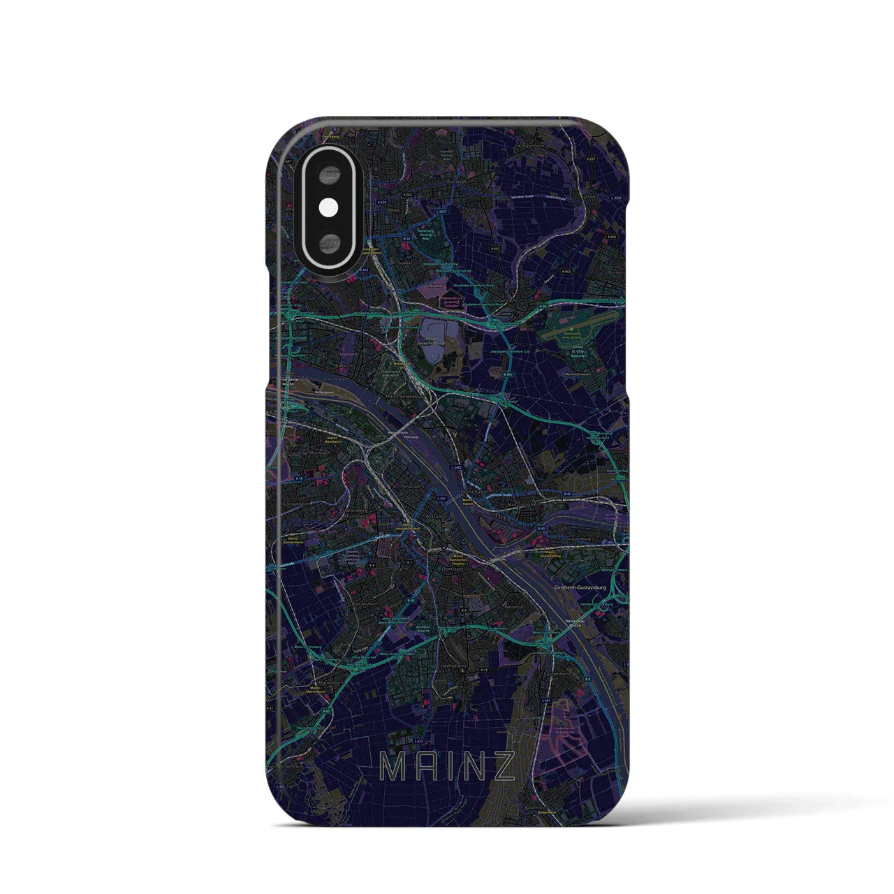 【マインツ(ドイツ)】地図柄iPhoneケース(バックカバータイプ)