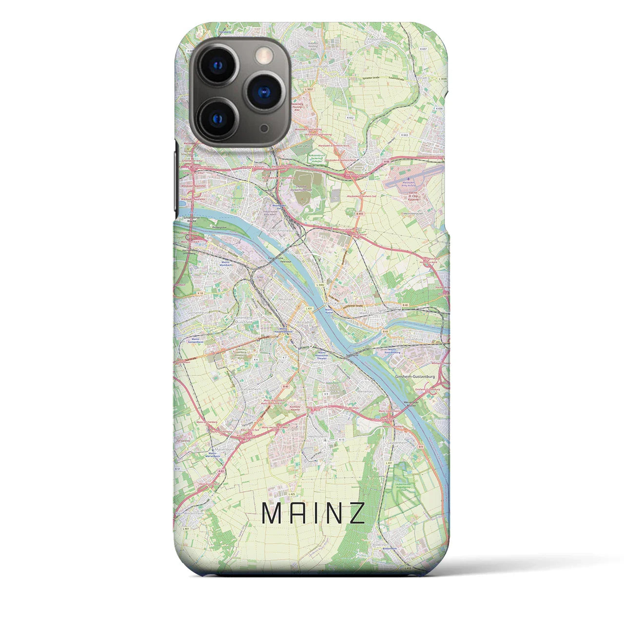 【マインツ(ドイツ)】地図柄iPhoneケース(バックカバータイプ)
