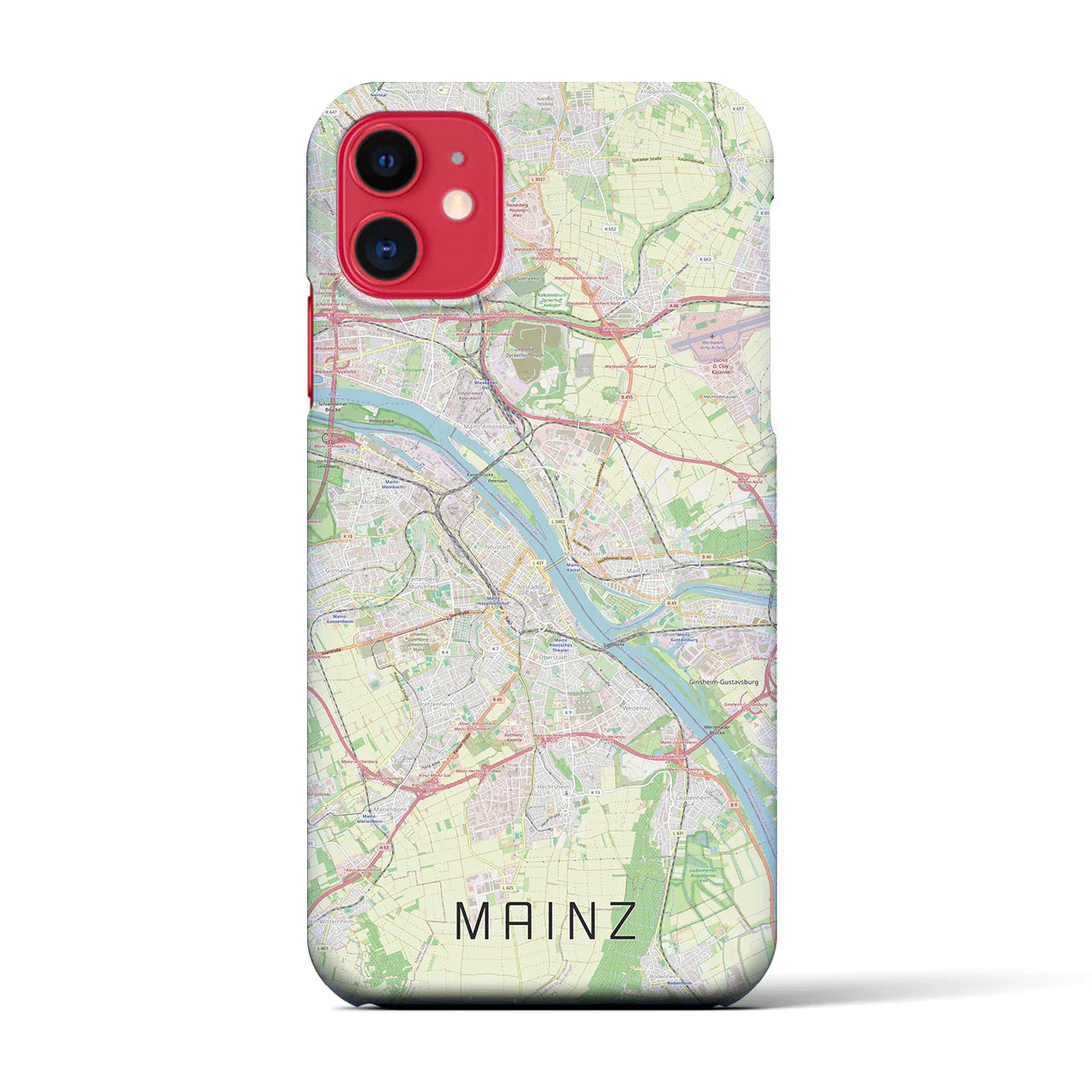 【マインツ(ドイツ)】地図柄iPhoneケース(バックカバータイプ)