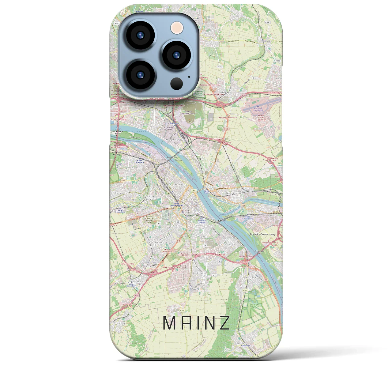 【マインツ(ドイツ)】地図柄iPhoneケース(バックカバータイプ)