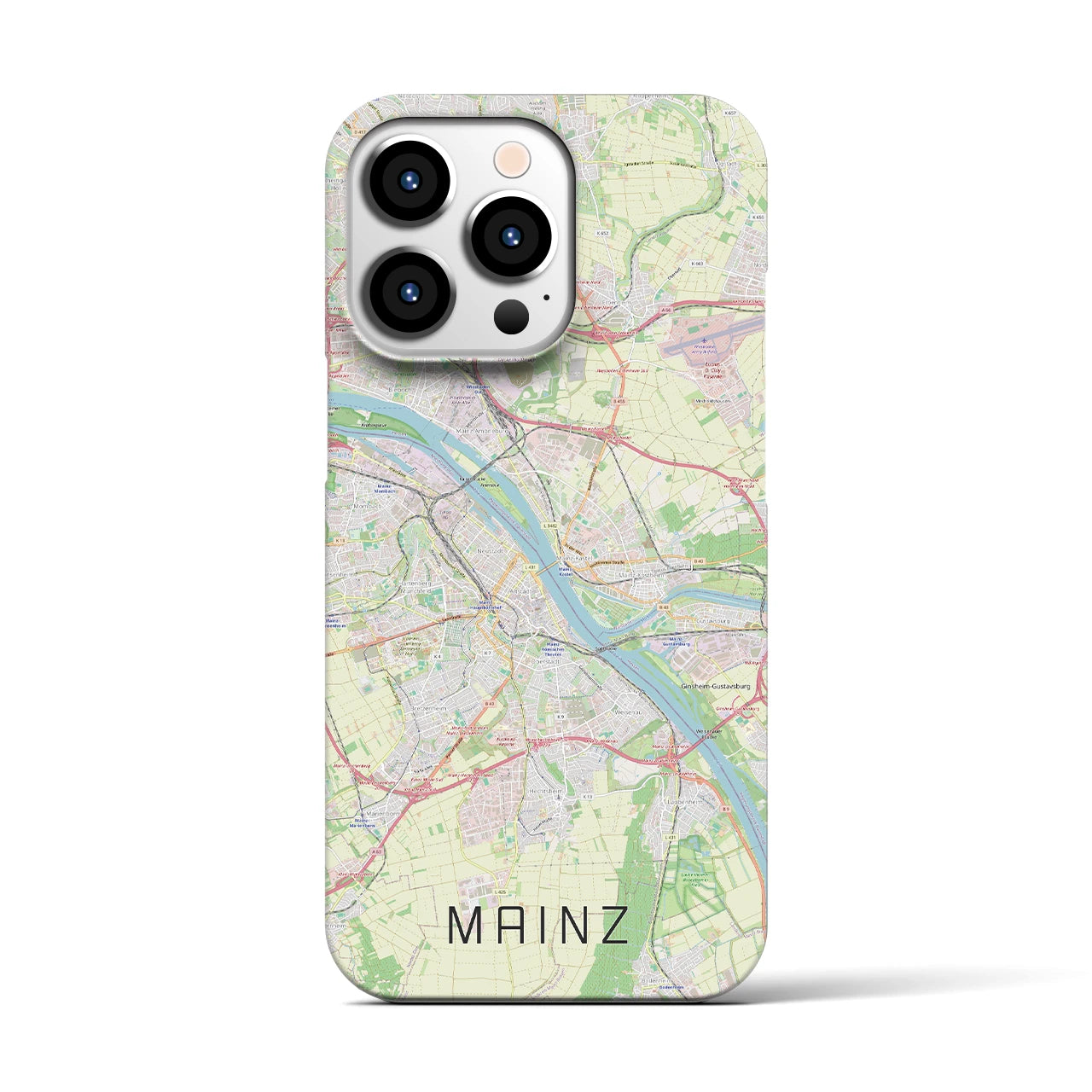 【マインツ(ドイツ)】地図柄iPhoneケース(バックカバータイプ)