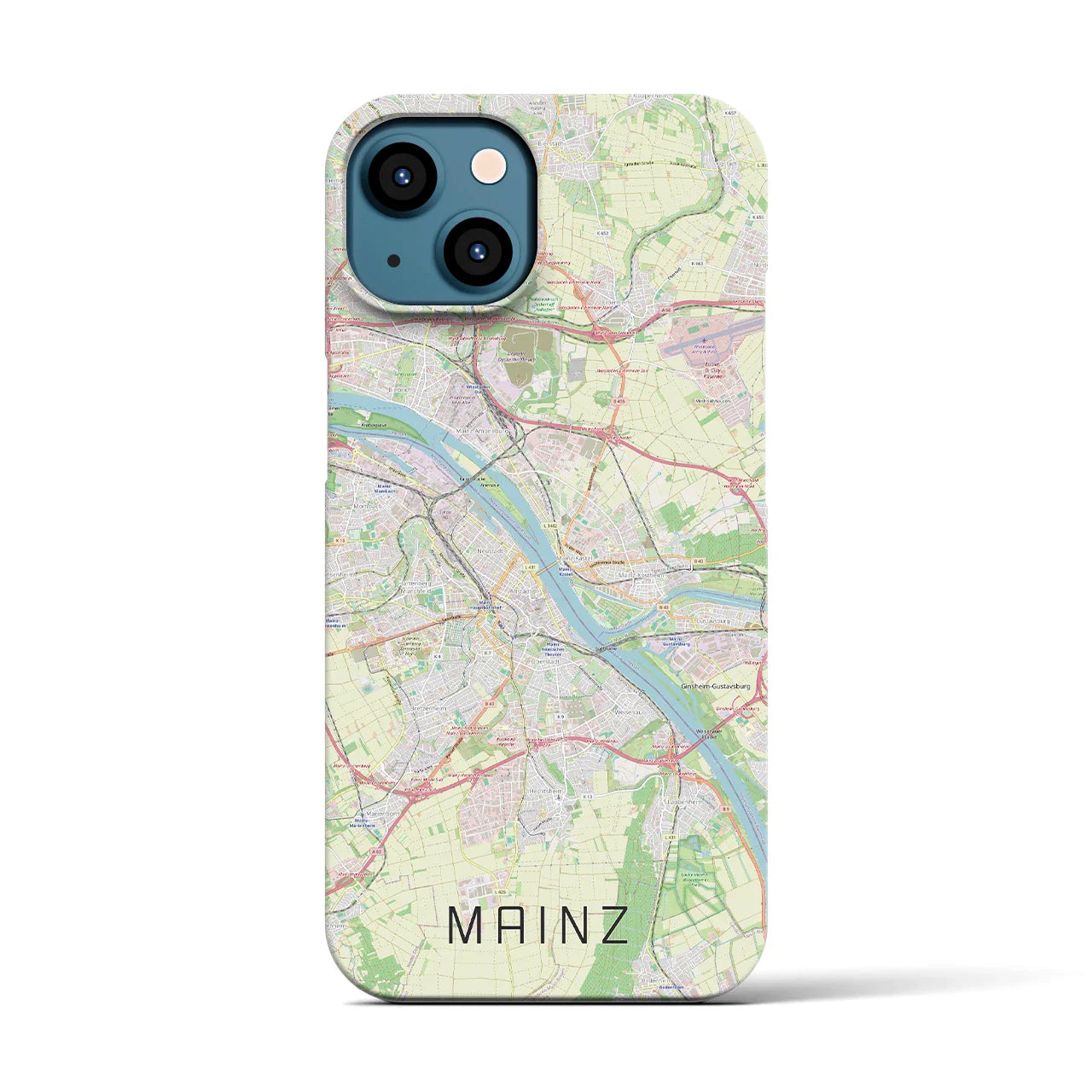 【マインツ(ドイツ)】地図柄iPhoneケース(バックカバータイプ)