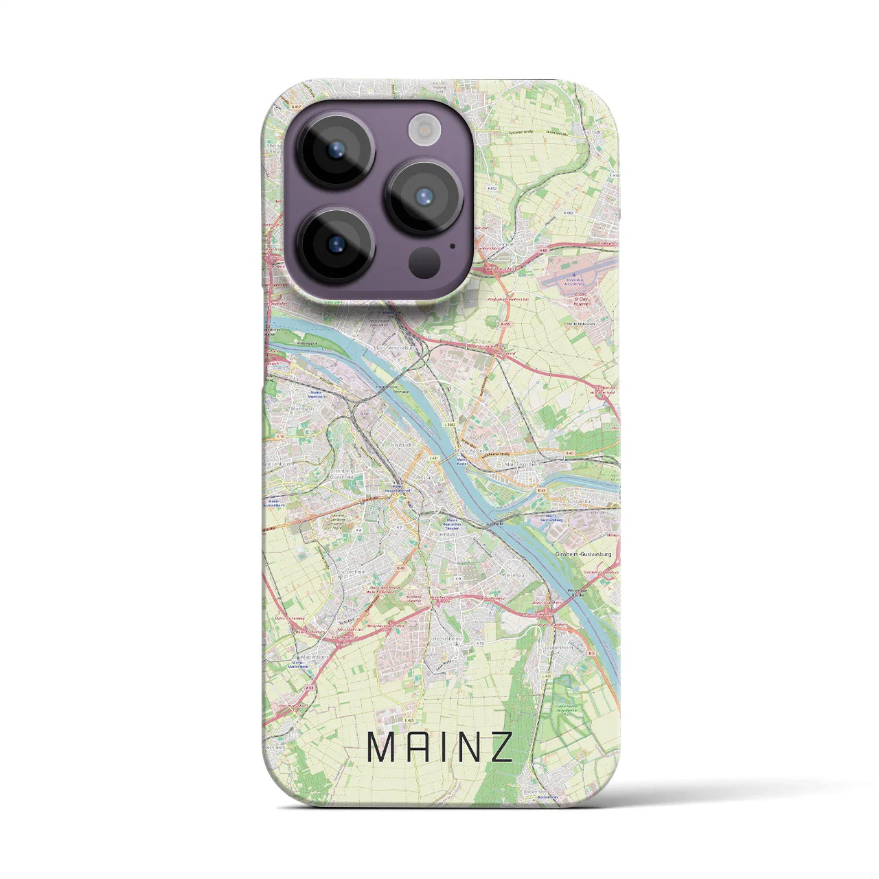 【マインツ(ドイツ)】地図柄iPhoneケース(バックカバータイプ)