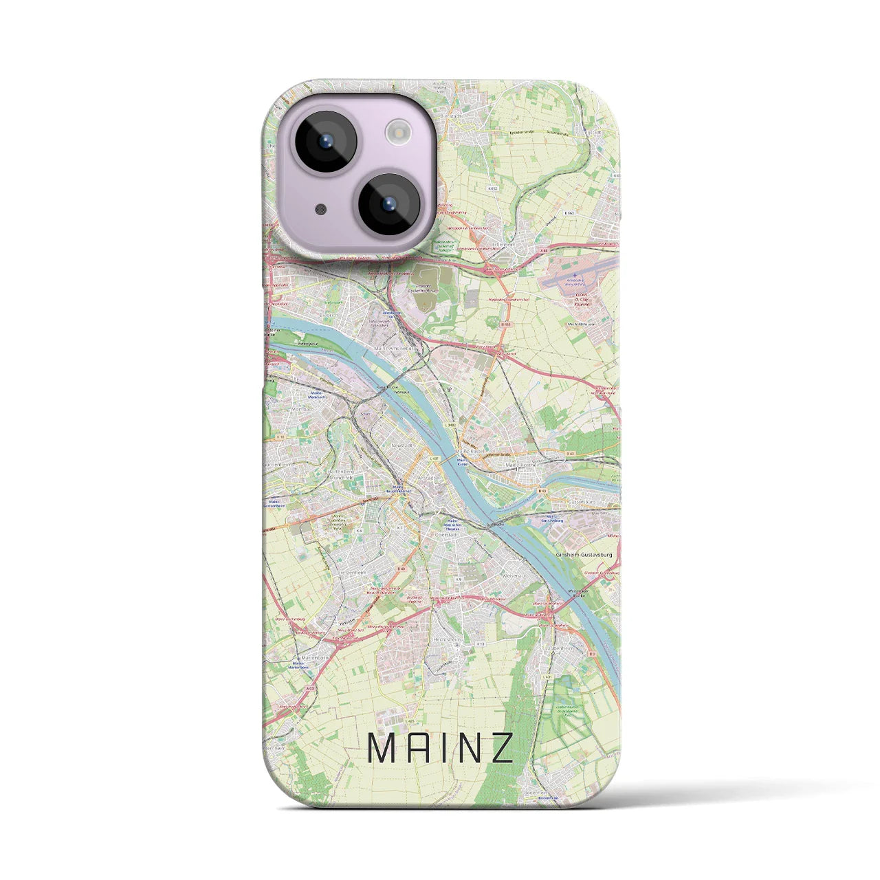 【マインツ(ドイツ)】地図柄iPhoneケース(バックカバータイプ)