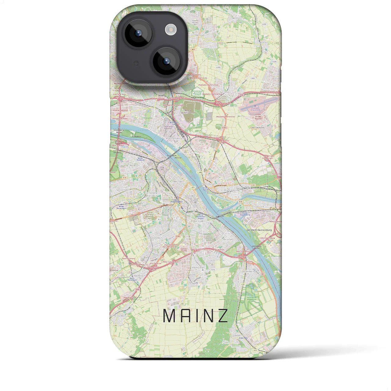 【マインツ(ドイツ)】地図柄iPhoneケース(バックカバータイプ)