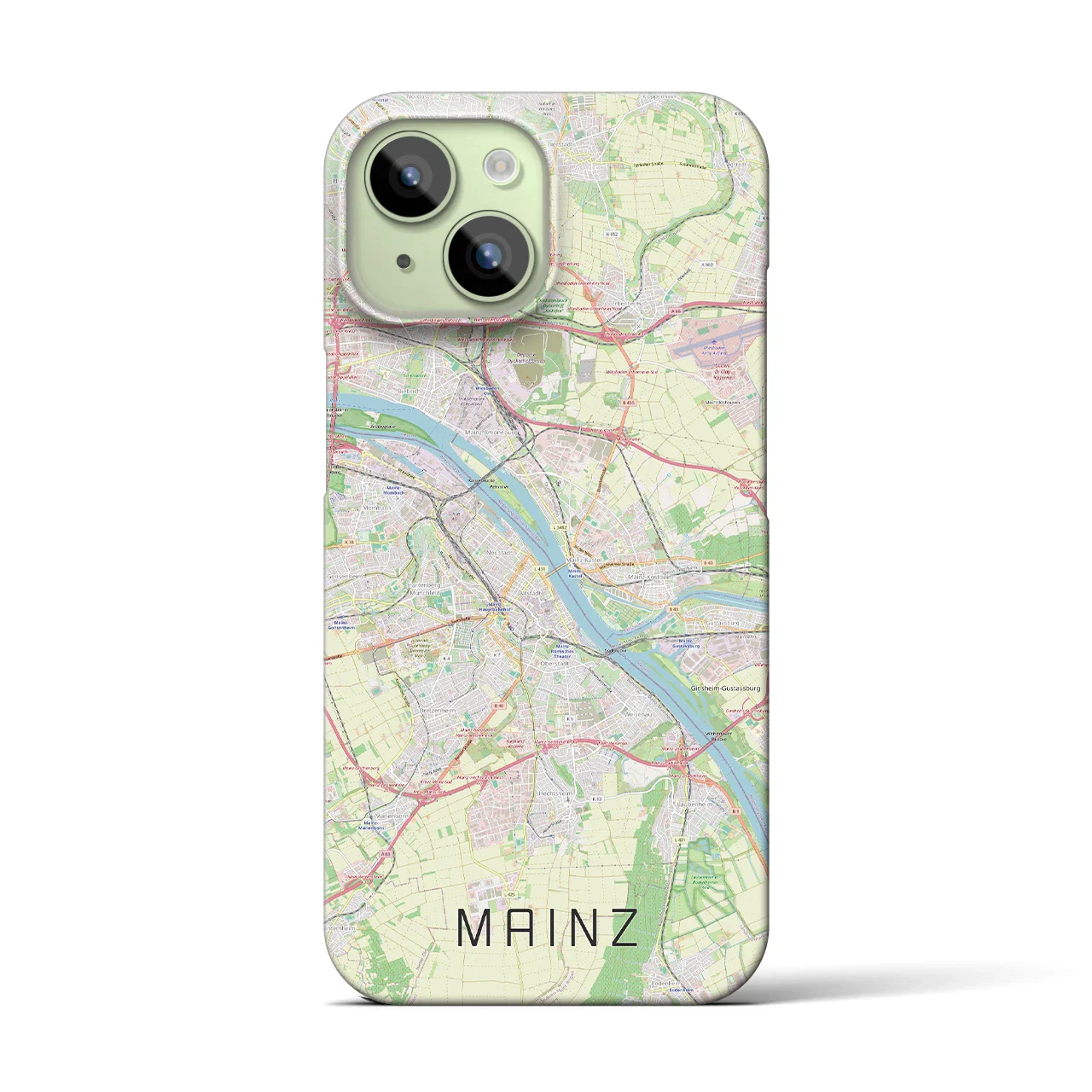 【マインツ(ドイツ)】地図柄iPhoneケース(バックカバータイプ)