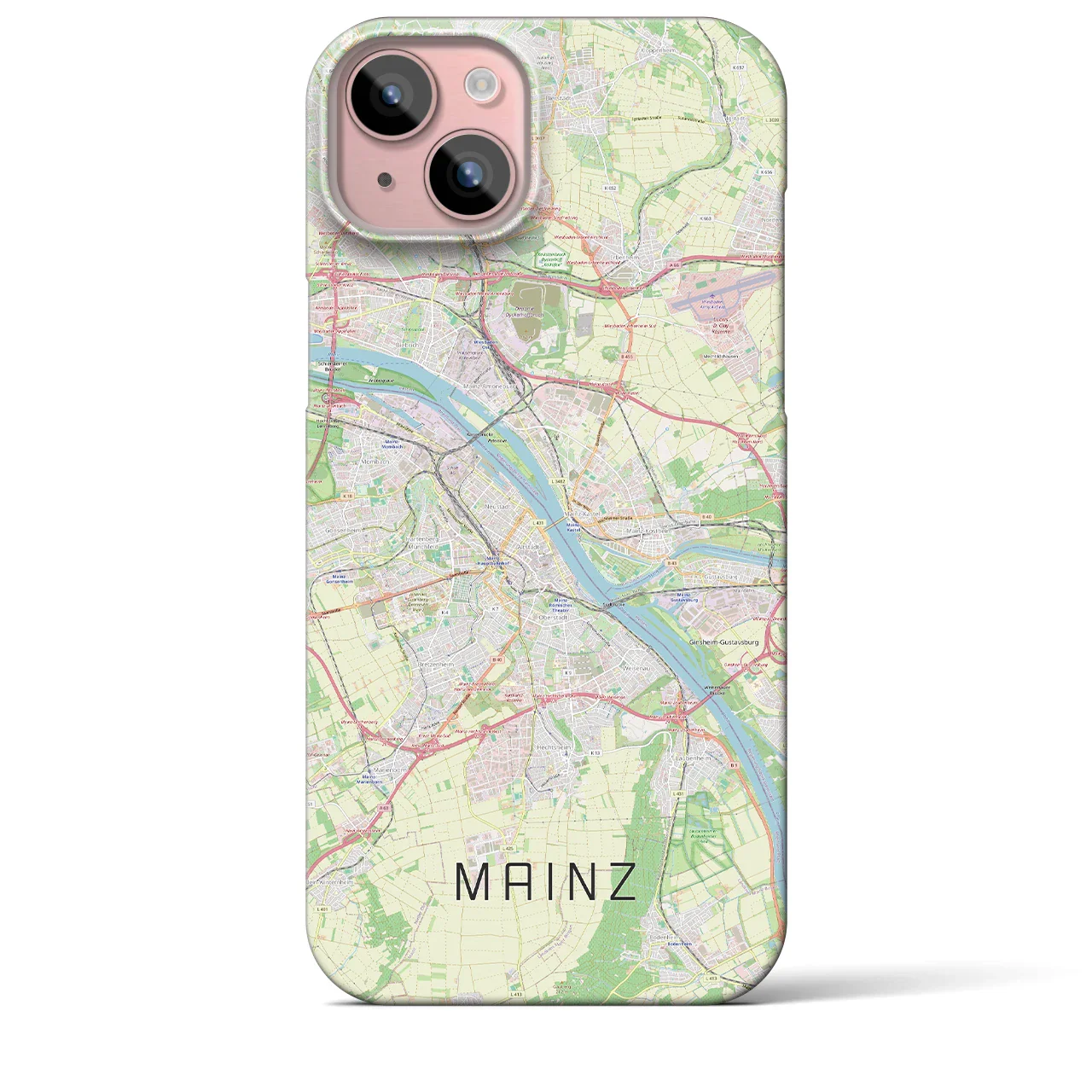 【マインツ(ドイツ)】地図柄iPhoneケース(バックカバータイプ)