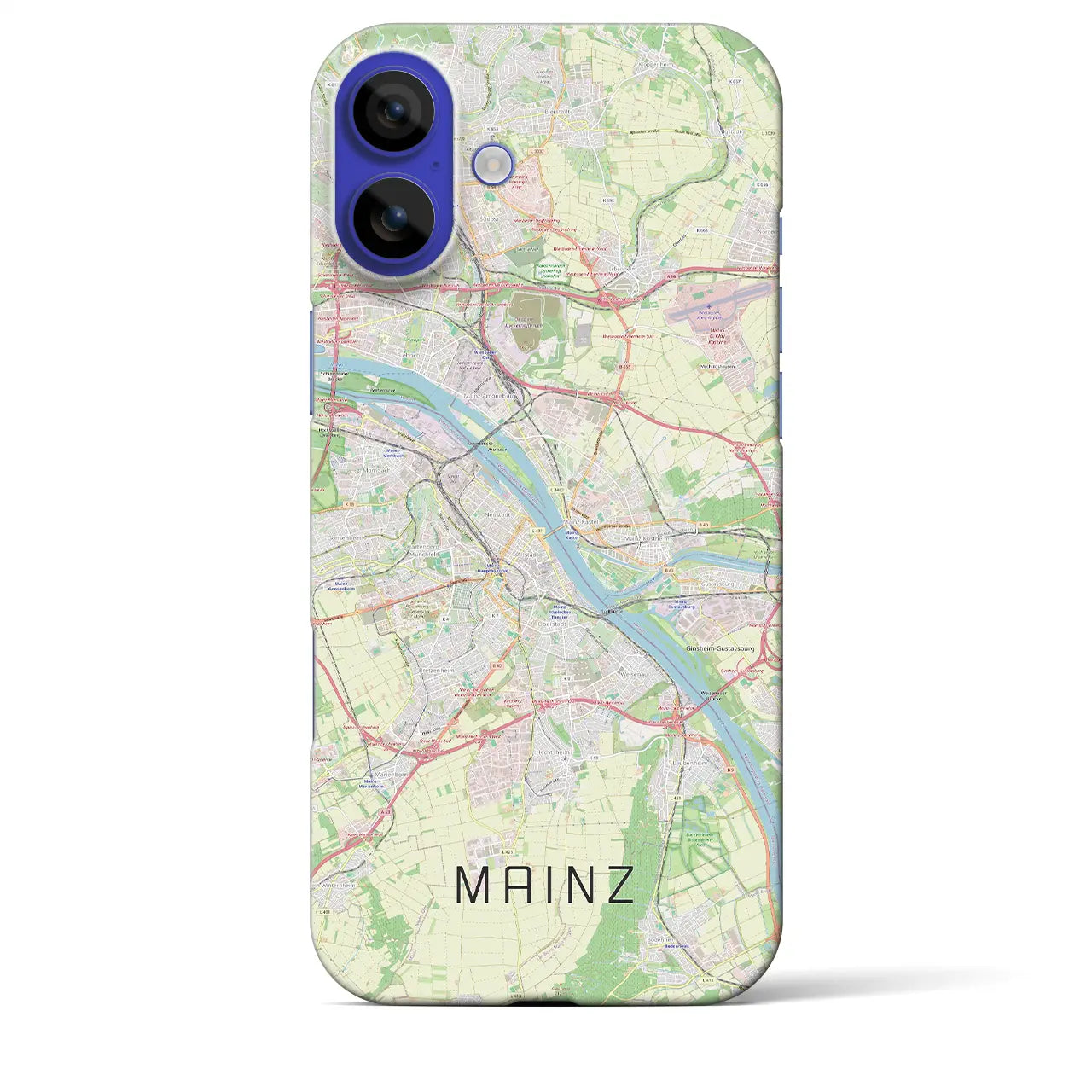 【マインツ(ドイツ)】地図柄iPhoneケース(バックカバータイプ)ナチュラル・iPhone 16 Pro Max 用