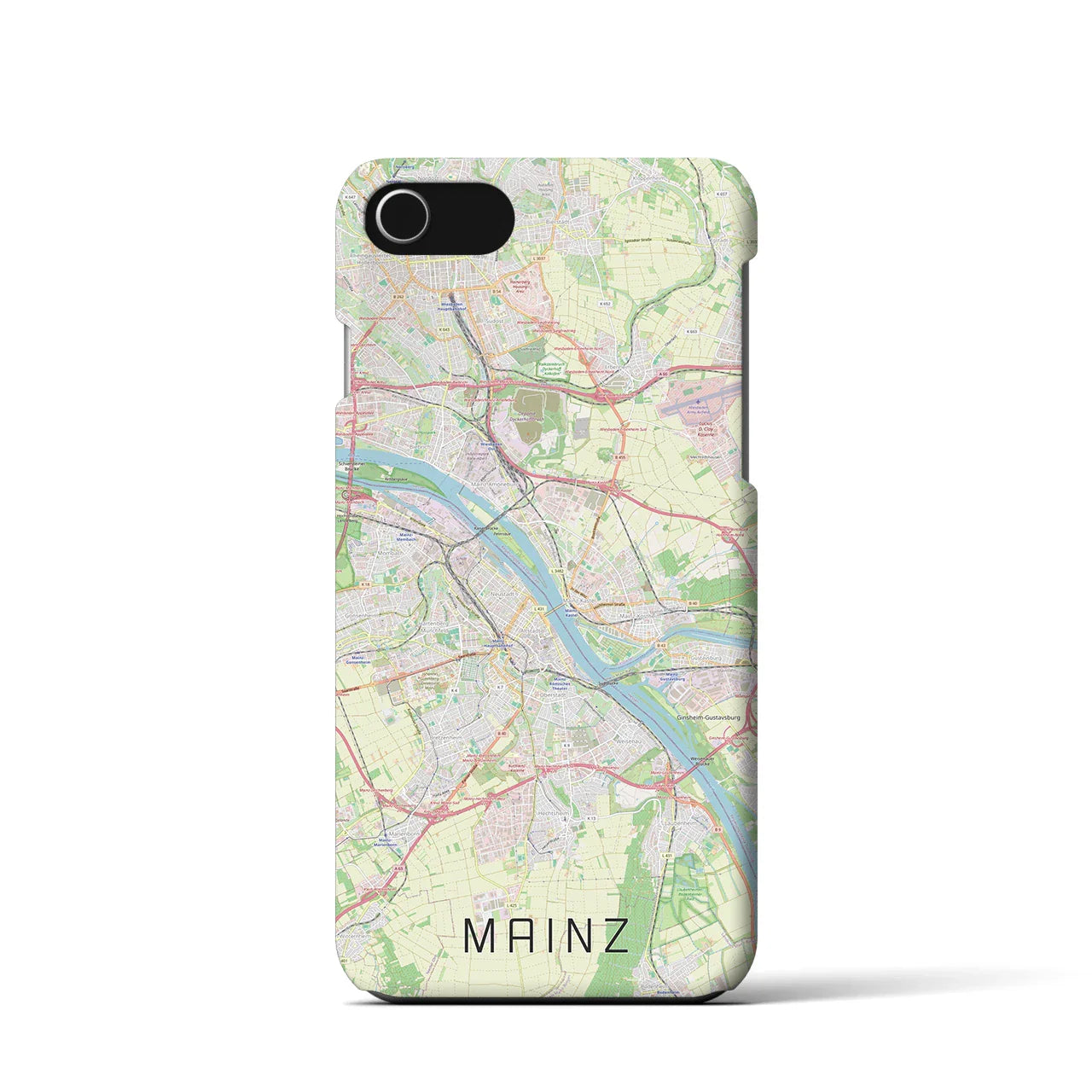 【マインツ(ドイツ)】地図柄iPhoneケース(バックカバータイプ)