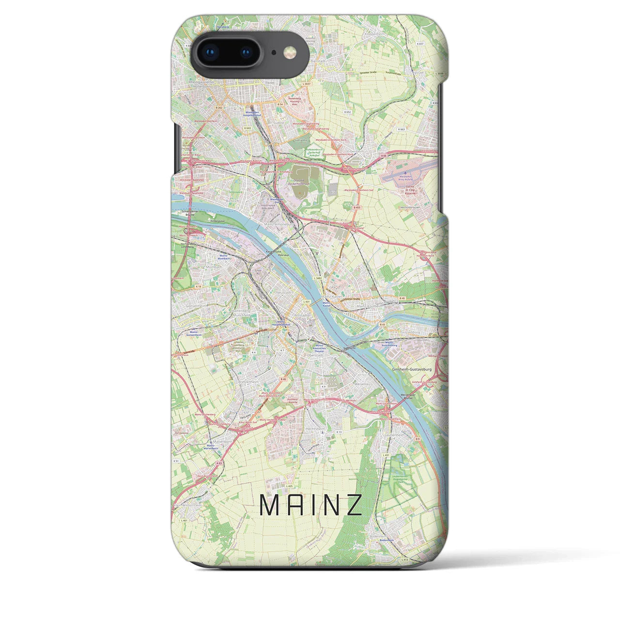 【マインツ(ドイツ)】地図柄iPhoneケース(バックカバータイプ)
