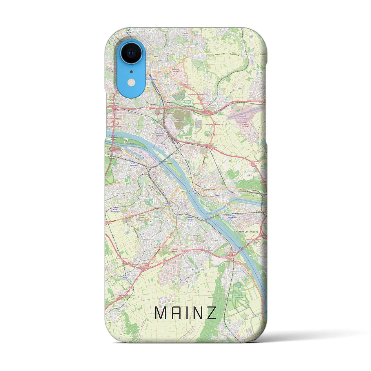 【マインツ(ドイツ)】地図柄iPhoneケース(バックカバータイプ)