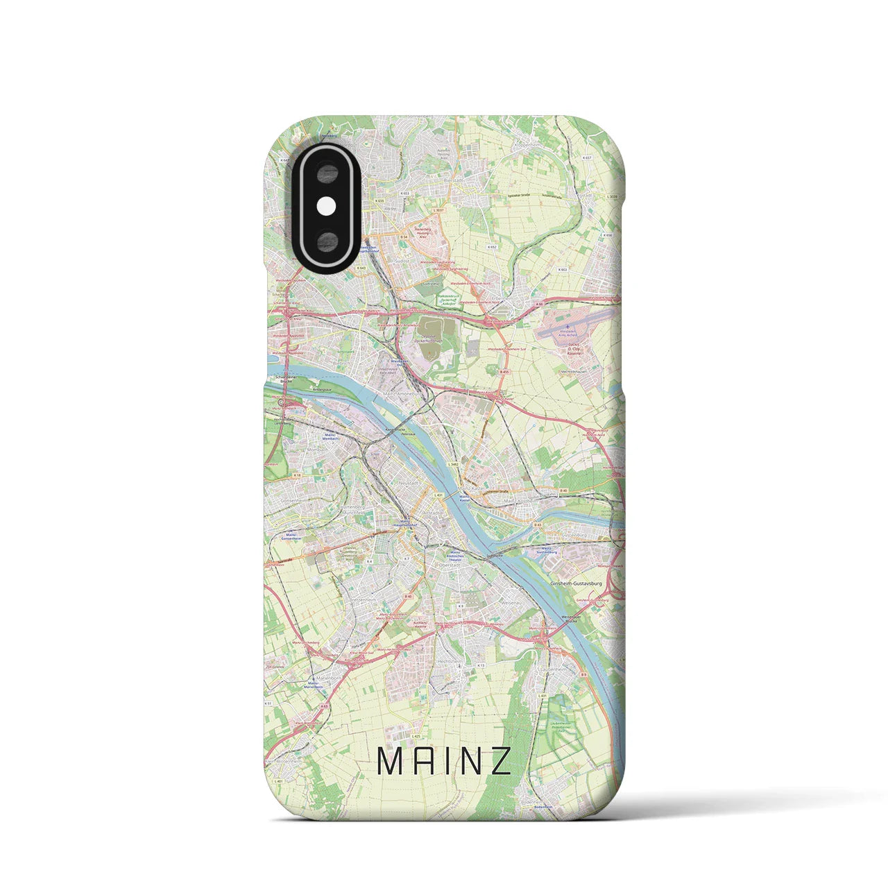 【マインツ(ドイツ)】地図柄iPhoneケース(バックカバータイプ)