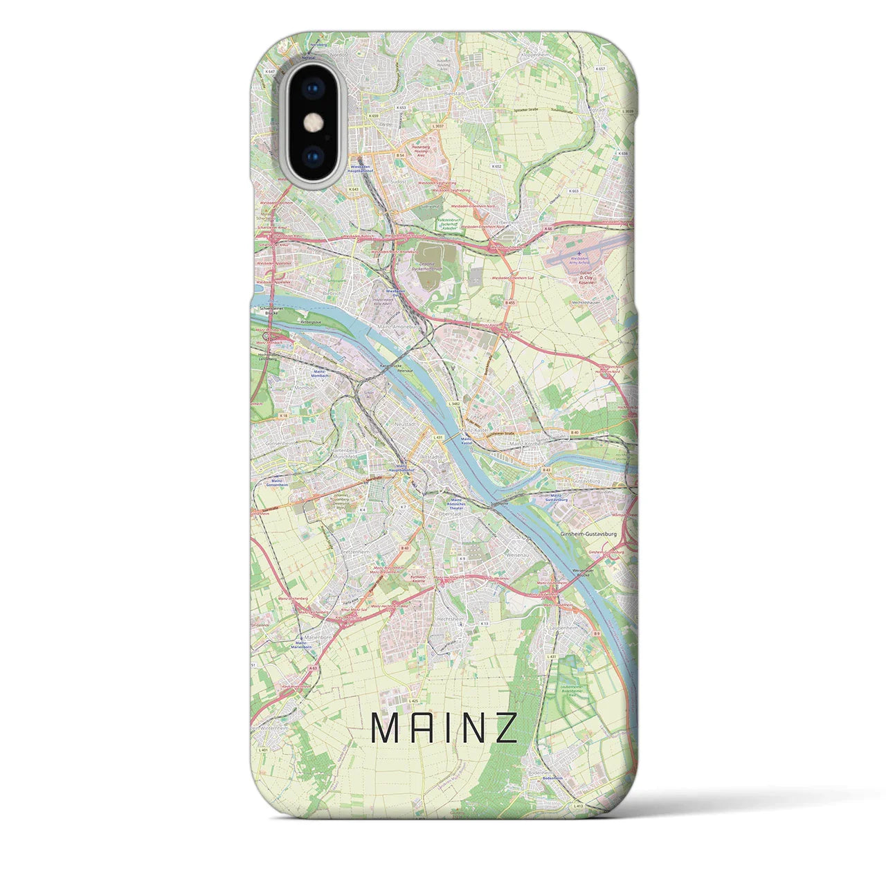 【マインツ(ドイツ)】地図柄iPhoneケース(バックカバータイプ)