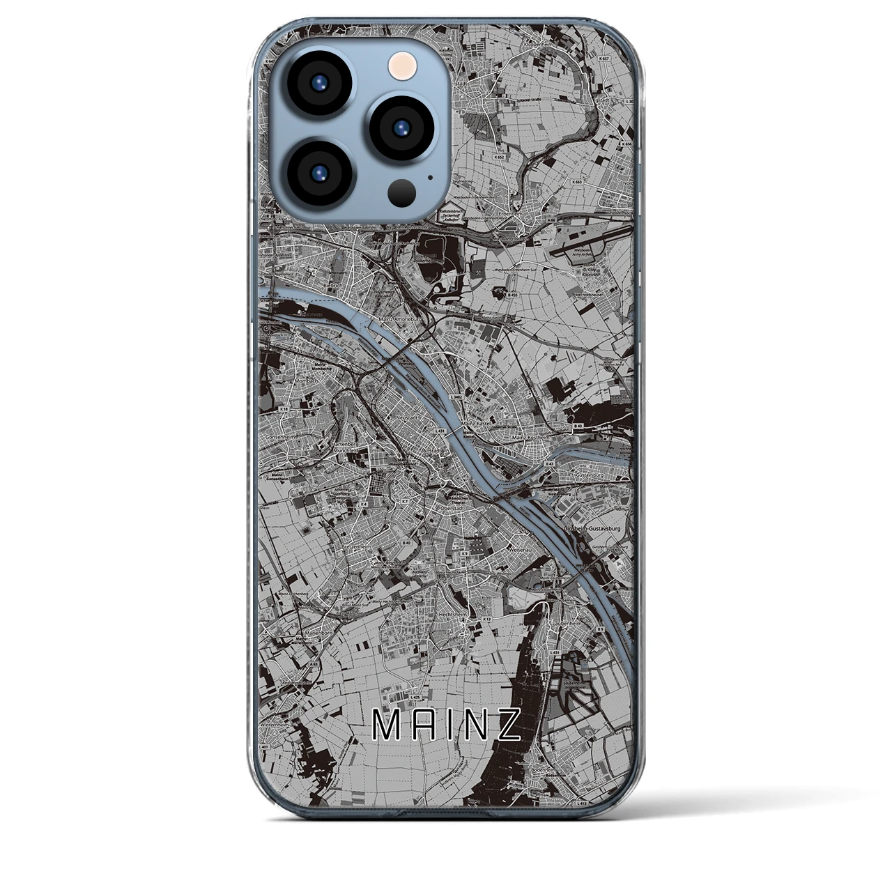 【マインツ(ドイツ)】地図柄iPhoneケース(クリアタイプ)