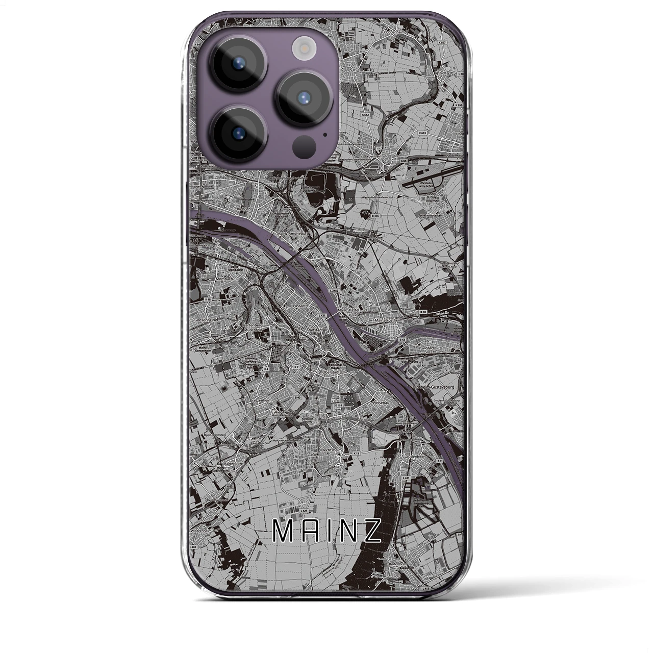 【マインツ(ドイツ)】地図柄iPhoneケース(クリアタイプ)