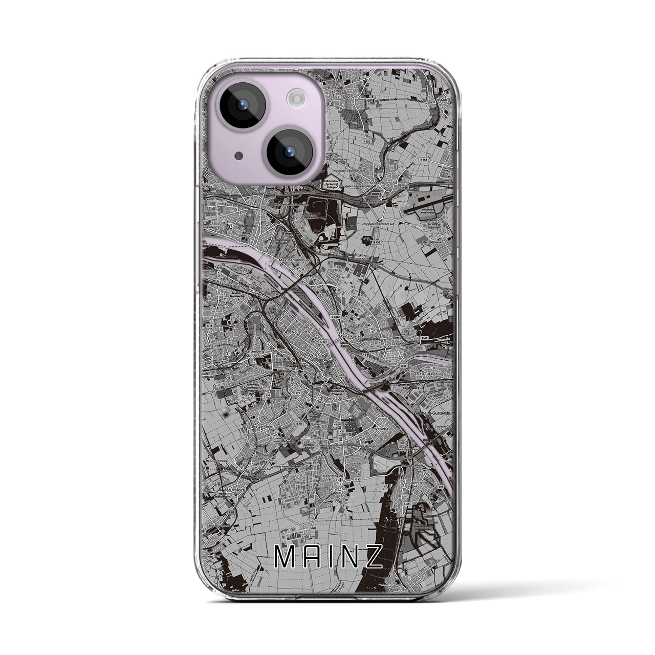 【マインツ(ドイツ)】地図柄iPhoneケース(クリアタイプ)