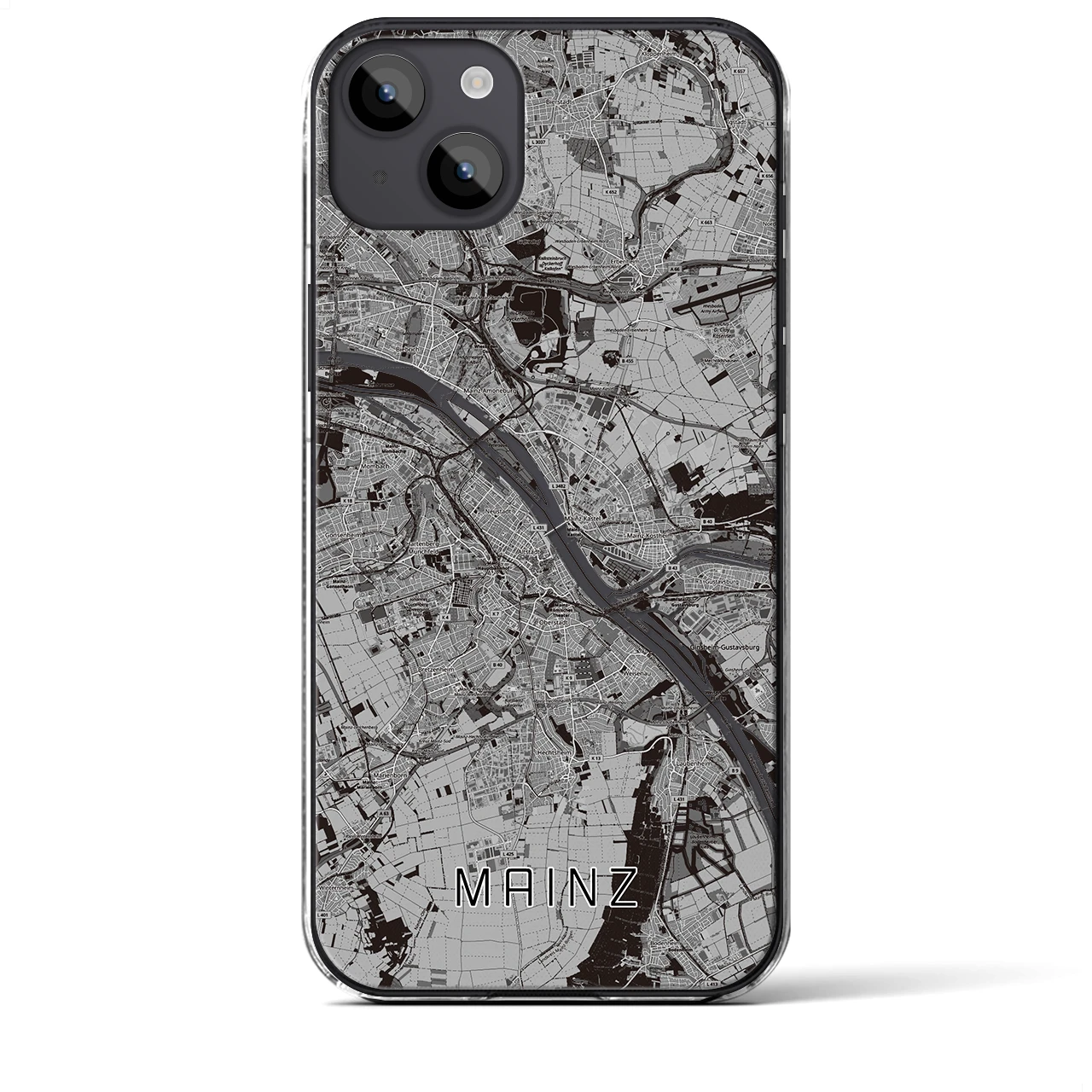 【マインツ(ドイツ)】地図柄iPhoneケース(クリアタイプ)
