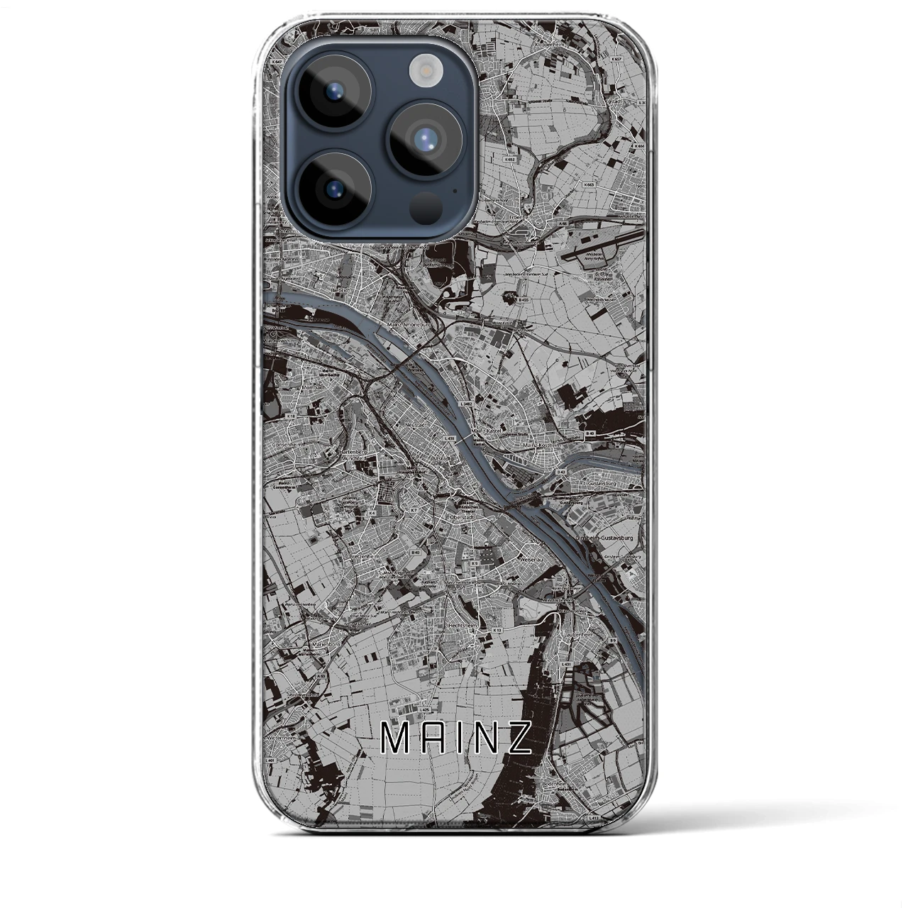 【マインツ(ドイツ)】地図柄iPhoneケース(クリアタイプ)