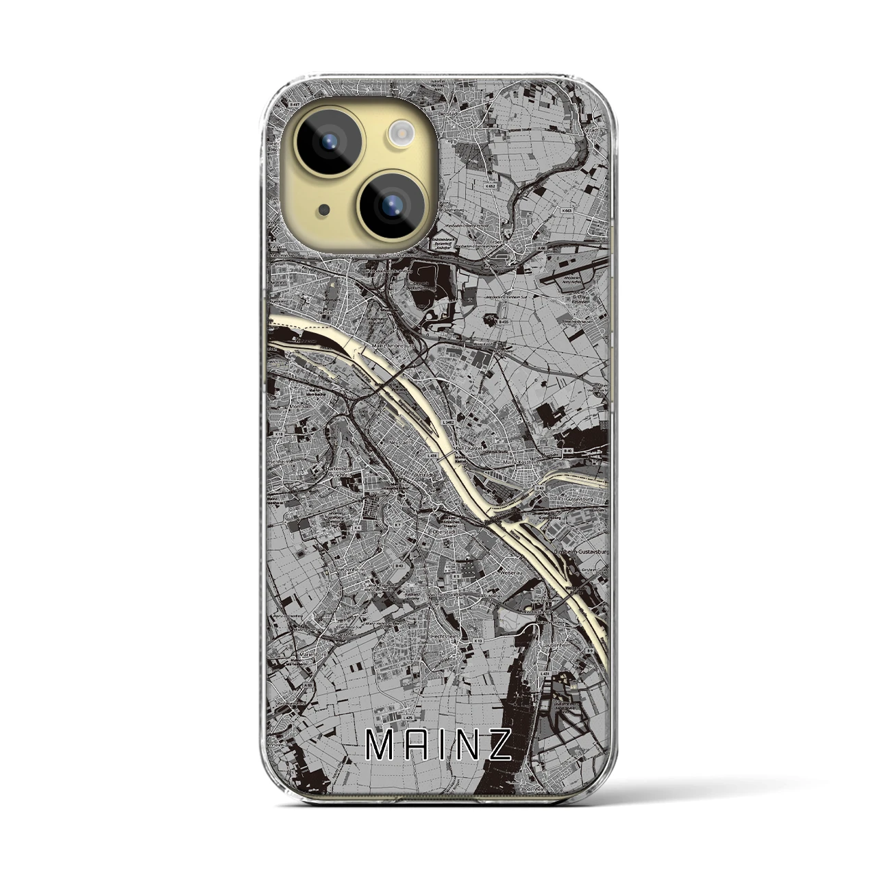 【マインツ(ドイツ)】地図柄iPhoneケース(クリアタイプ)