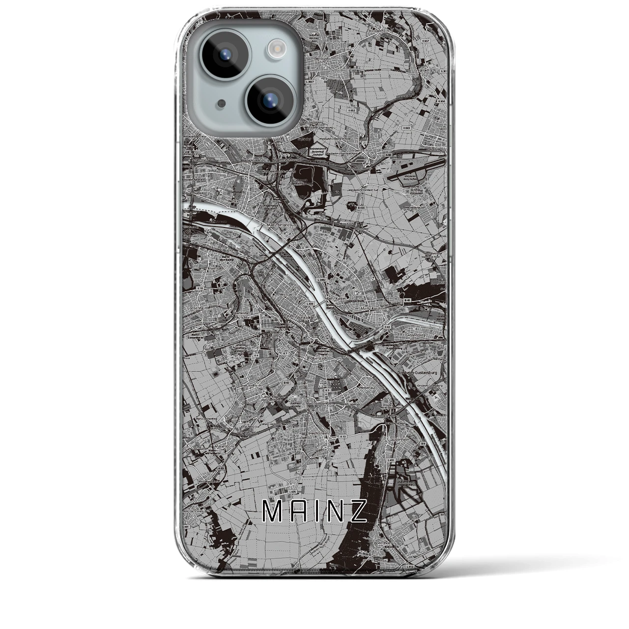 【マインツ(ドイツ)】地図柄iPhoneケース(クリアタイプ)