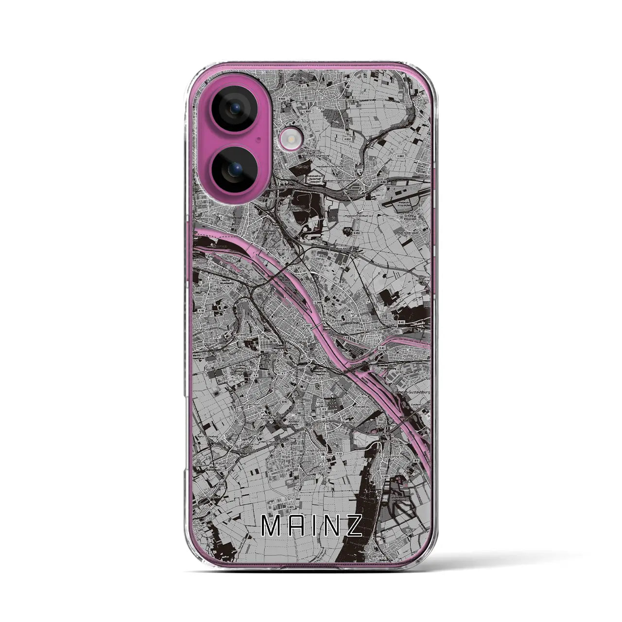 【マインツ(ドイツ)】地図柄iPhoneケース(クリアタイプ)
