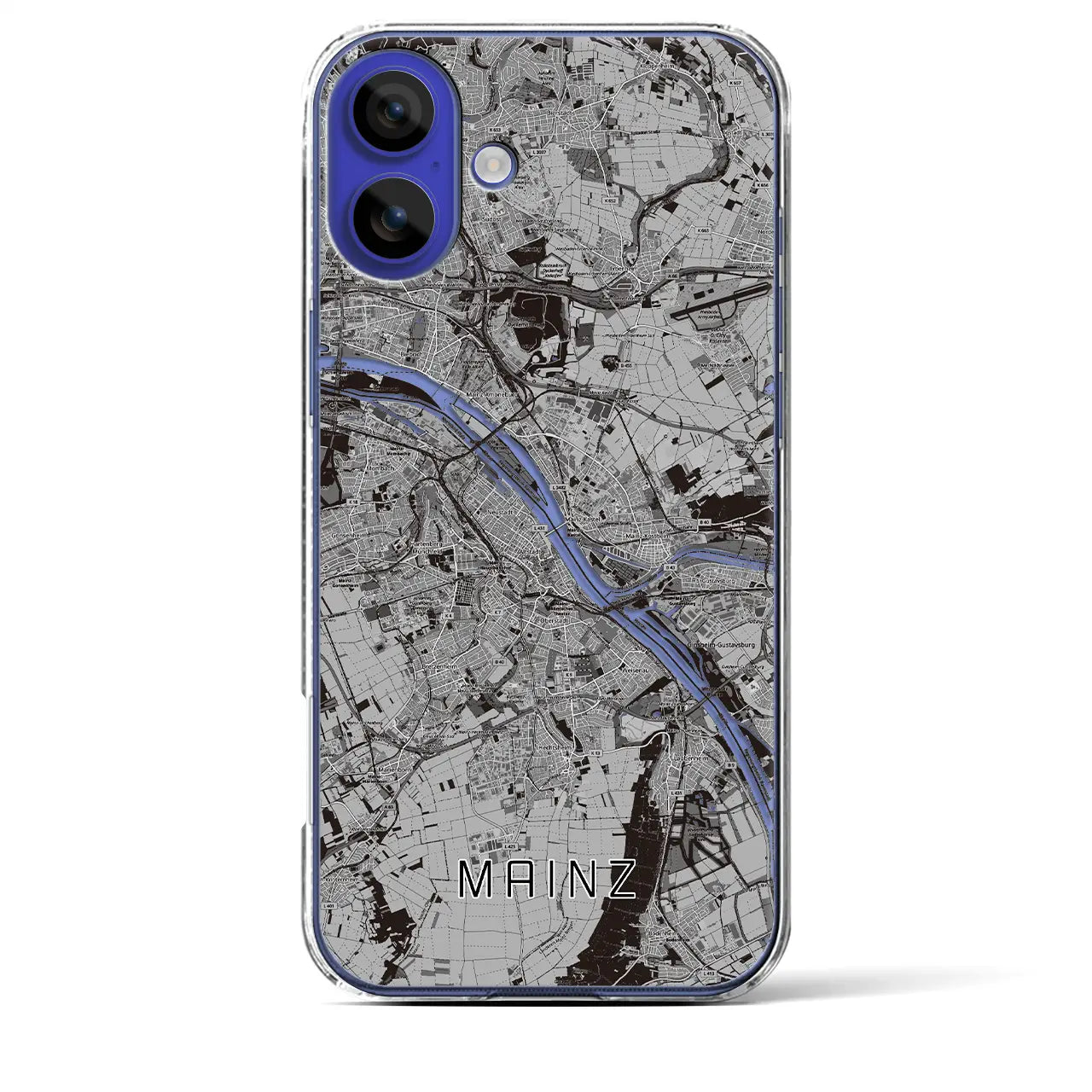 【マインツ(ドイツ)】地図柄iPhoneケース(クリアタイプ)