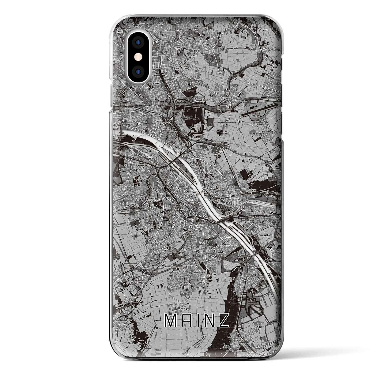 【マインツ(ドイツ)】地図柄iPhoneケース(クリアタイプ)
