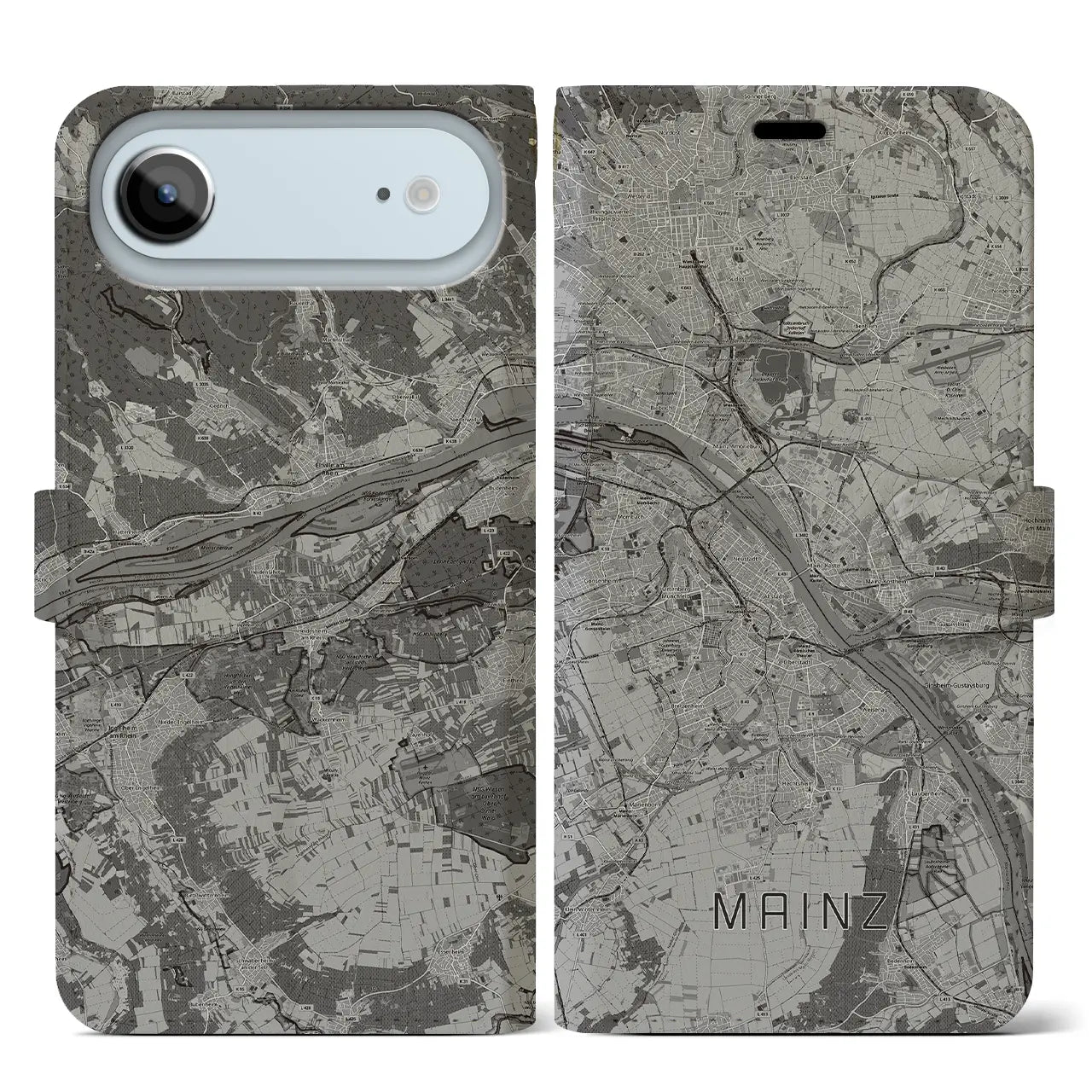 【マインツ(ドイツ)】地図柄iPhoneケース(手帳タイプ)