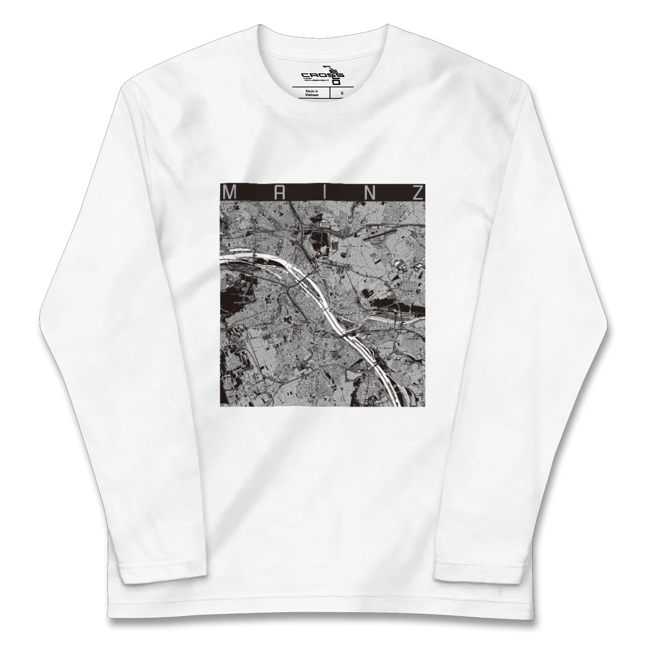【マインツ(ドイツ)】地図柄ロングスリーブTシャツ