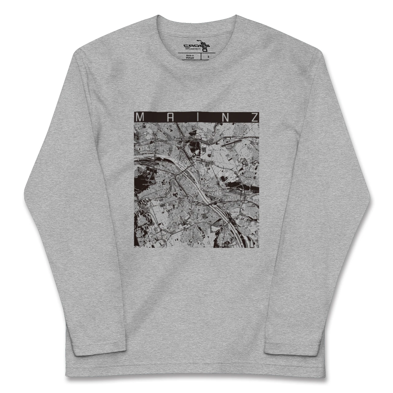【マインツ(ドイツ)】地図柄ロングスリーブTシャツ