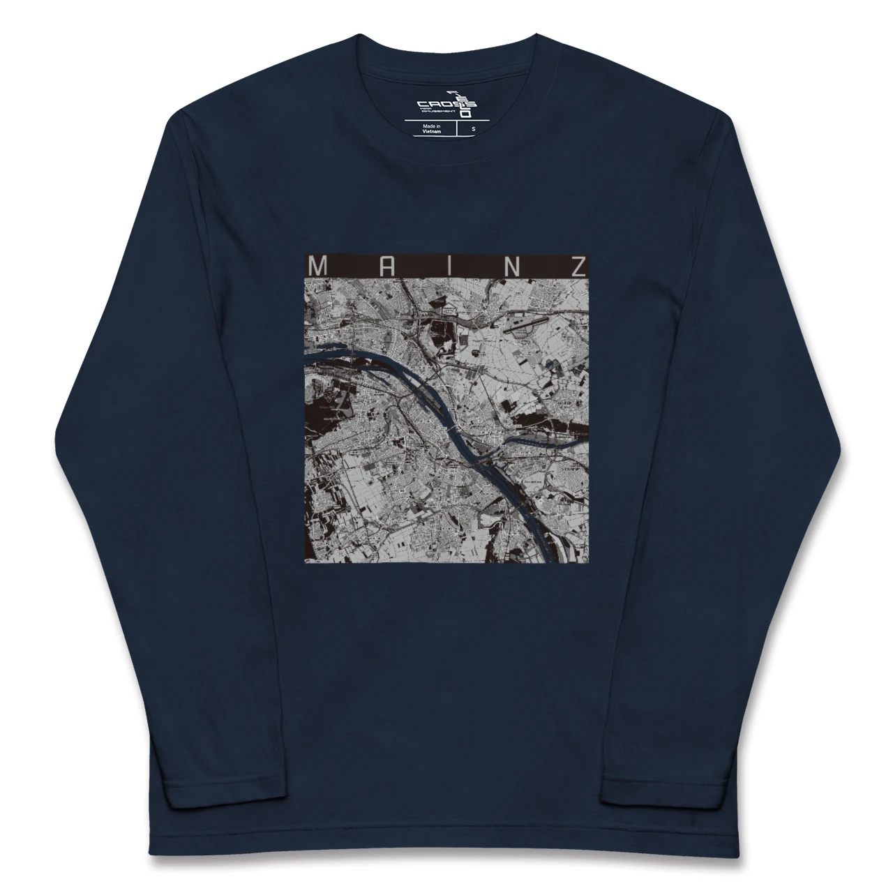 【マインツ(ドイツ)】地図柄ロングスリーブTシャツ