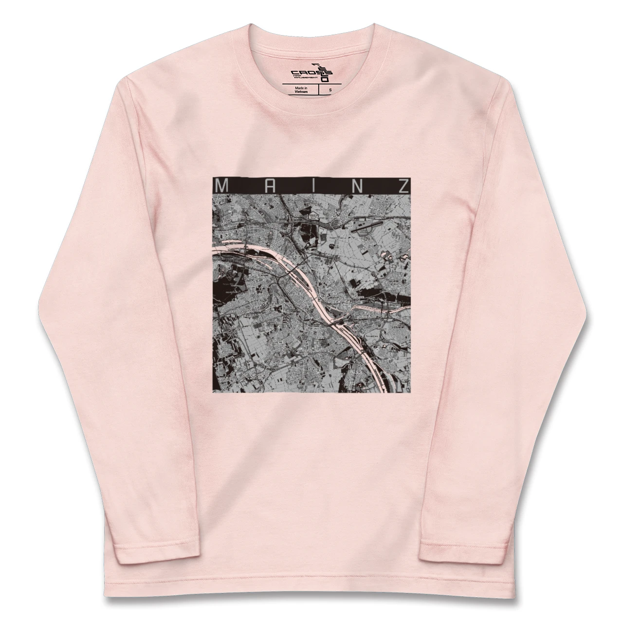 【マインツ(ドイツ)】地図柄ロングスリーブTシャツ