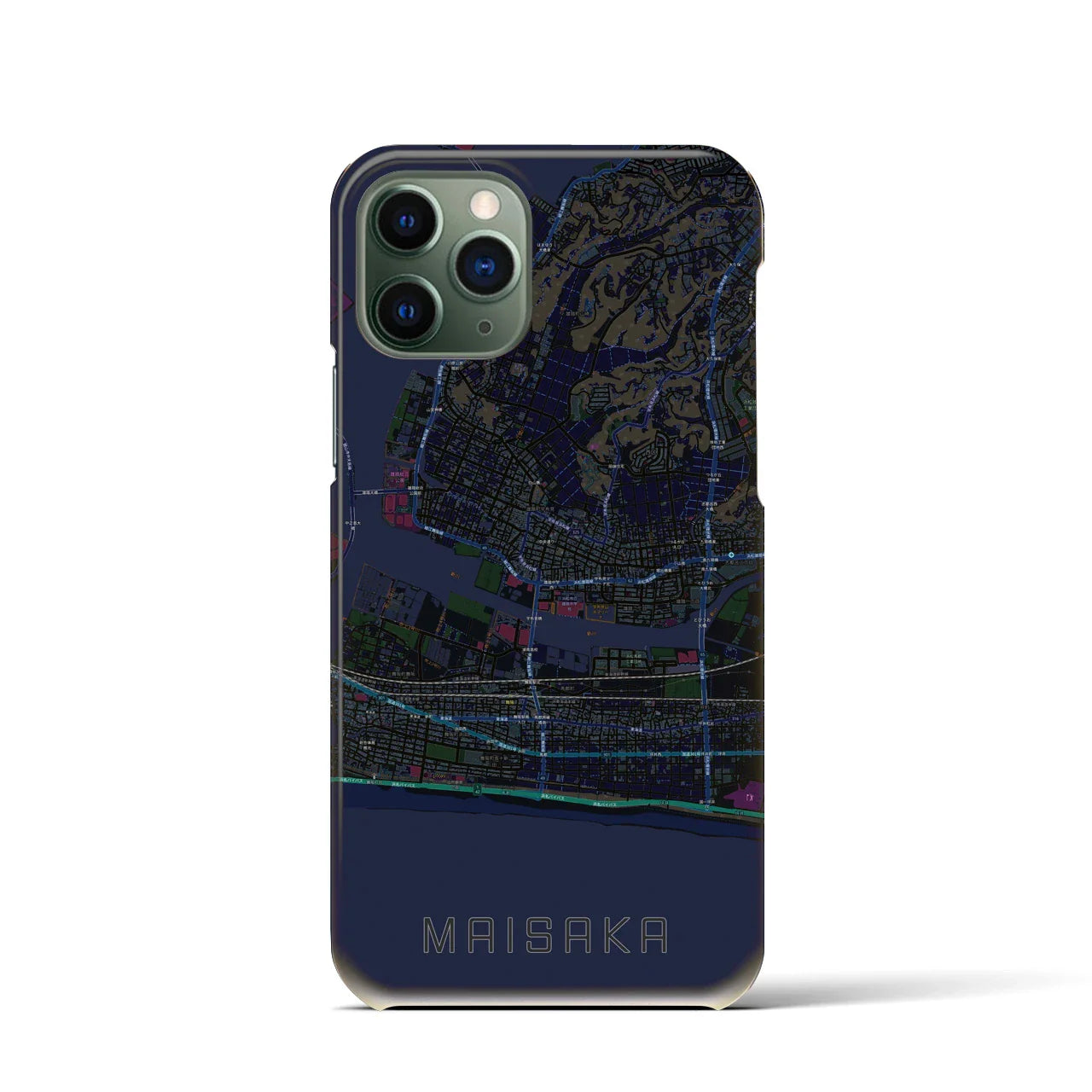 【舞阪(静岡県)】地図柄iPhoneケース(バックカバータイプ)
