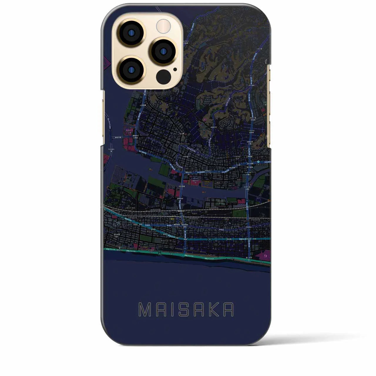 【舞阪(静岡県)】地図柄iPhoneケース(バックカバータイプ)