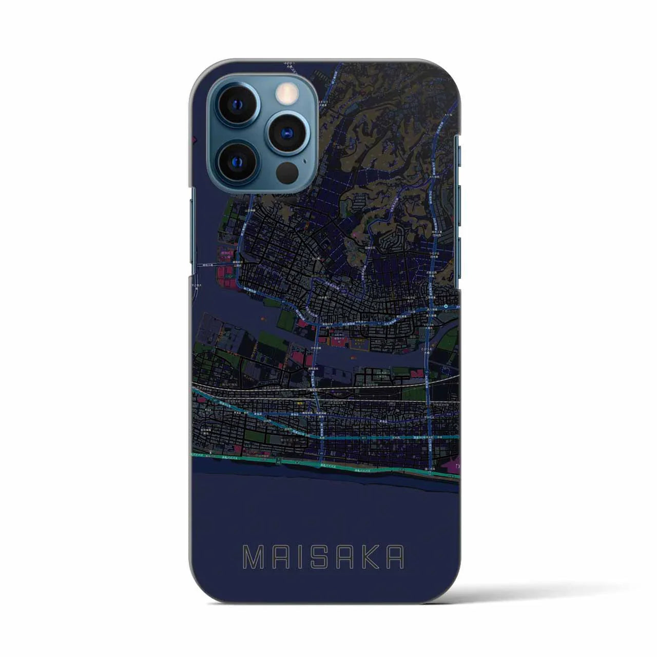 【舞阪(静岡県)】地図柄iPhoneケース(バックカバータイプ)