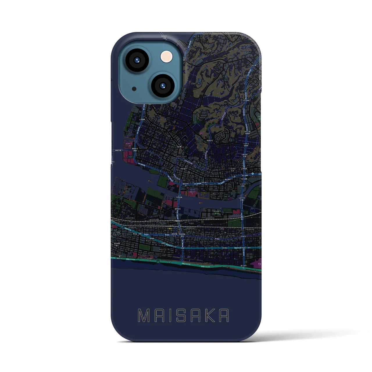 【舞阪(静岡県)】地図柄iPhoneケース(バックカバータイプ)