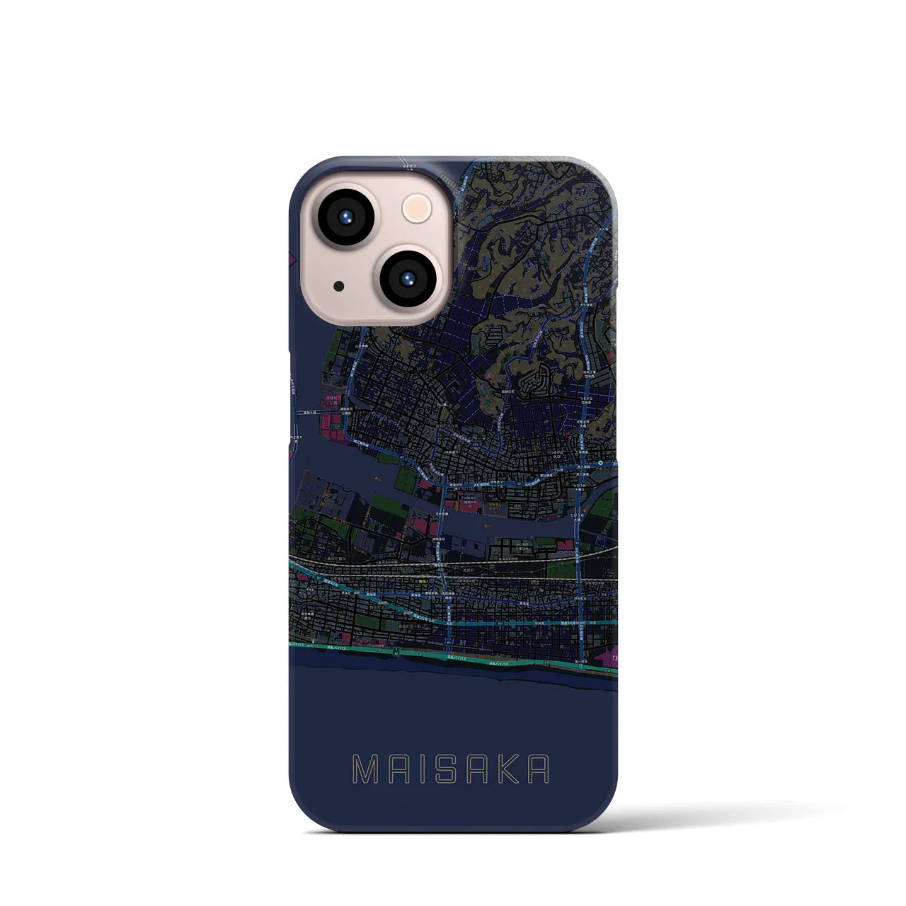 【舞阪(静岡県)】地図柄iPhoneケース(バックカバータイプ)