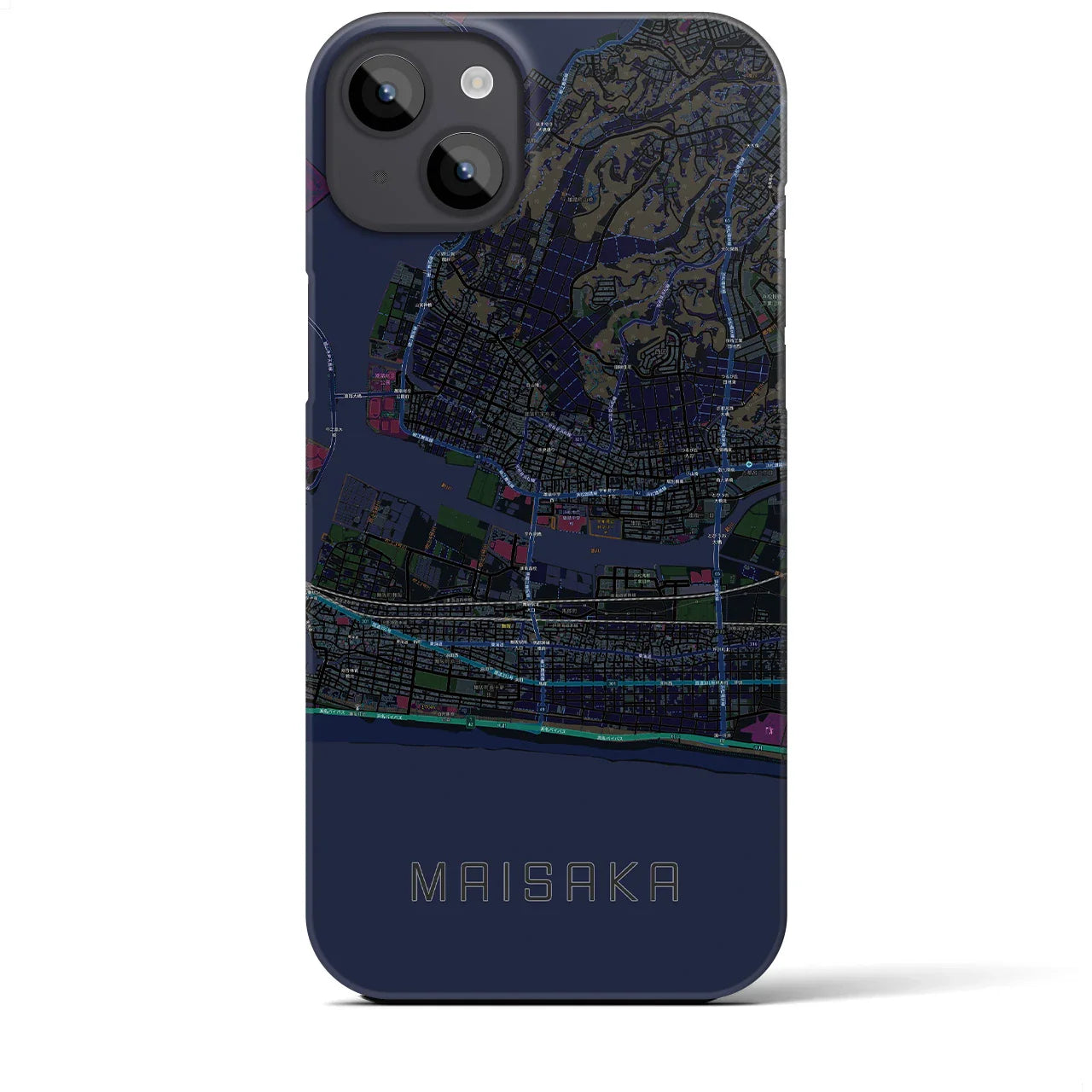 【舞阪(静岡県)】地図柄iPhoneケース(バックカバータイプ)