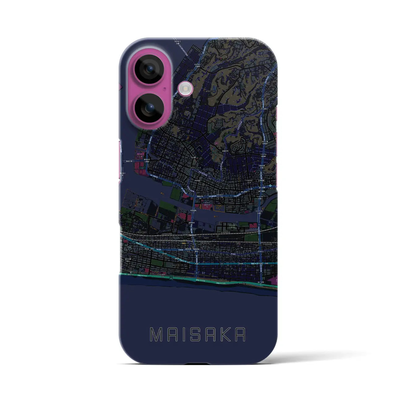 【舞阪(静岡県)】地図柄iPhoneケース(バックカバータイプ)