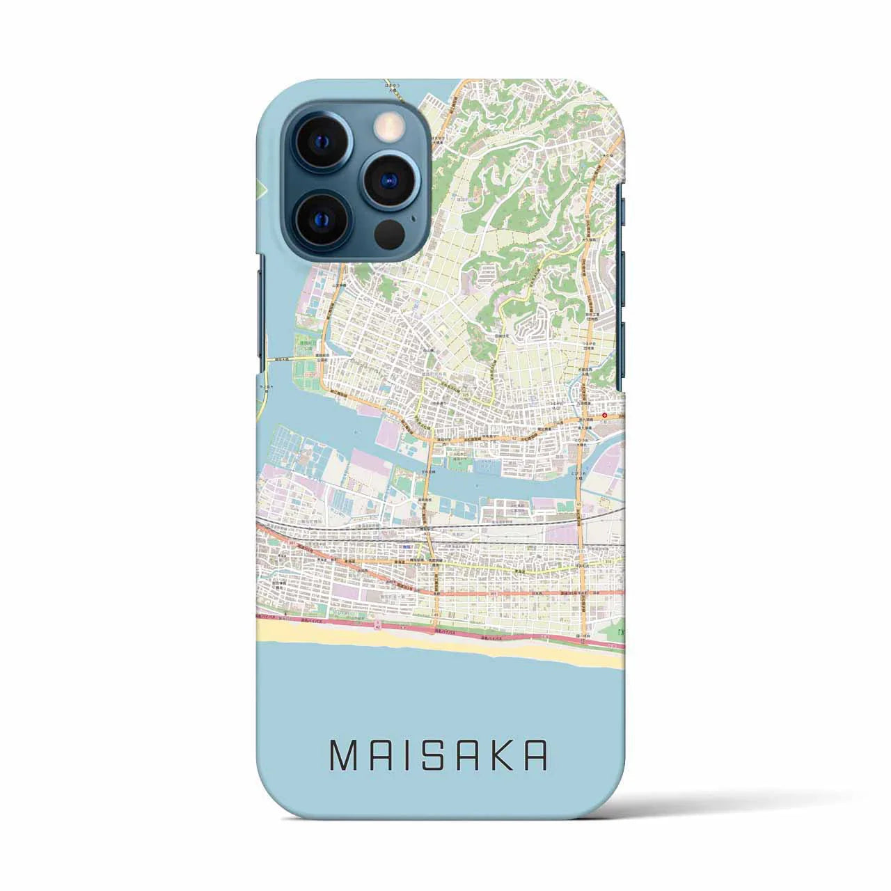 【舞阪(静岡県)】地図柄iPhoneケース(バックカバータイプ)