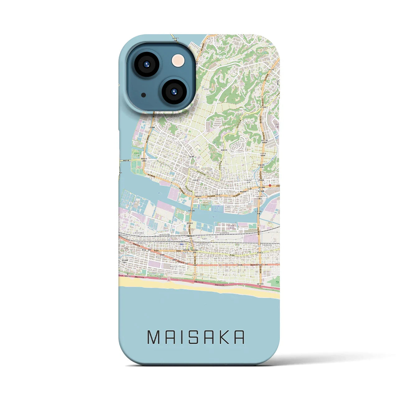 【舞阪(静岡県)】地図柄iPhoneケース(バックカバータイプ)