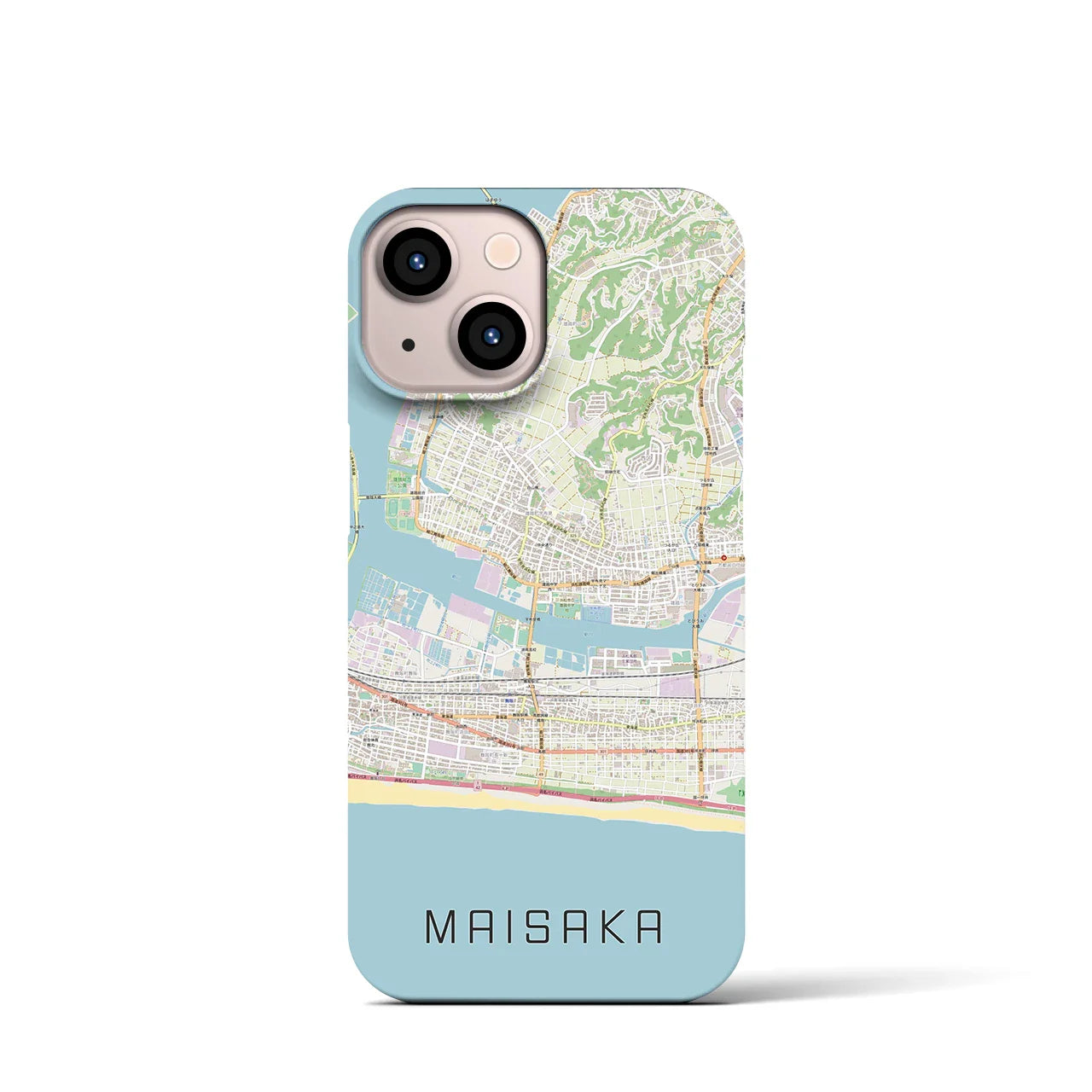 【舞阪(静岡県)】地図柄iPhoneケース(バックカバータイプ)
