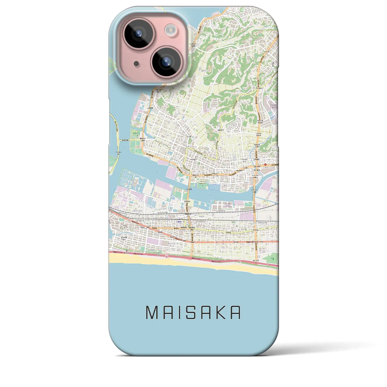 【舞阪(静岡県)】地図柄iPhoneケース(バックカバータイプ)