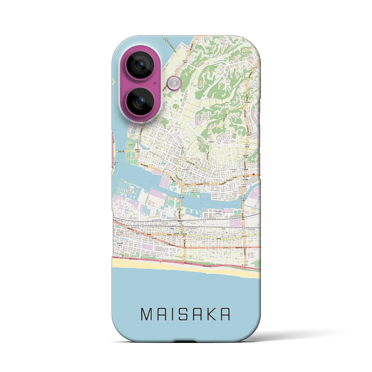 【舞阪(静岡県)】地図柄iPhoneケース(バックカバータイプ)