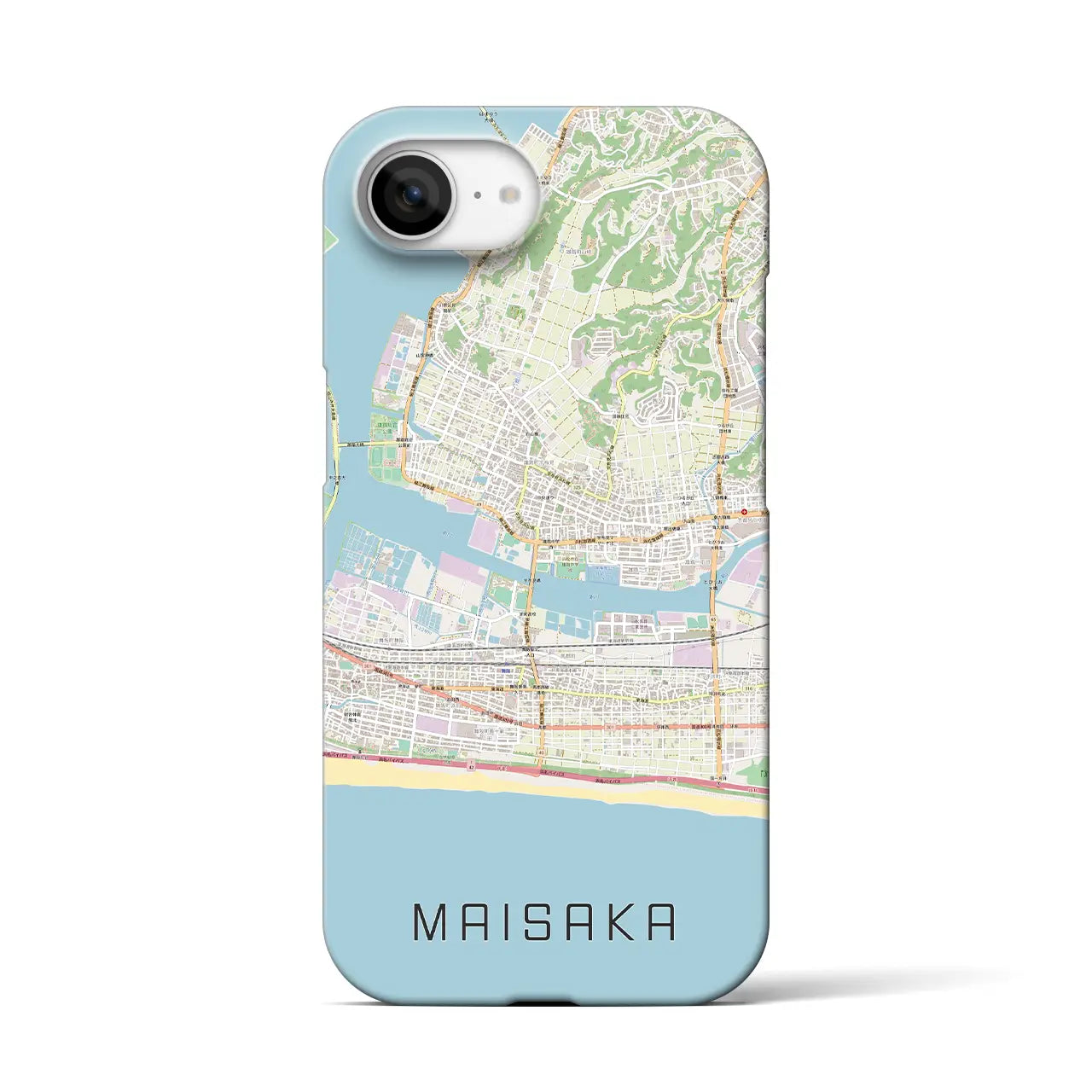 【舞阪(静岡県)】地図柄iPhoneケース(バックカバータイプ)