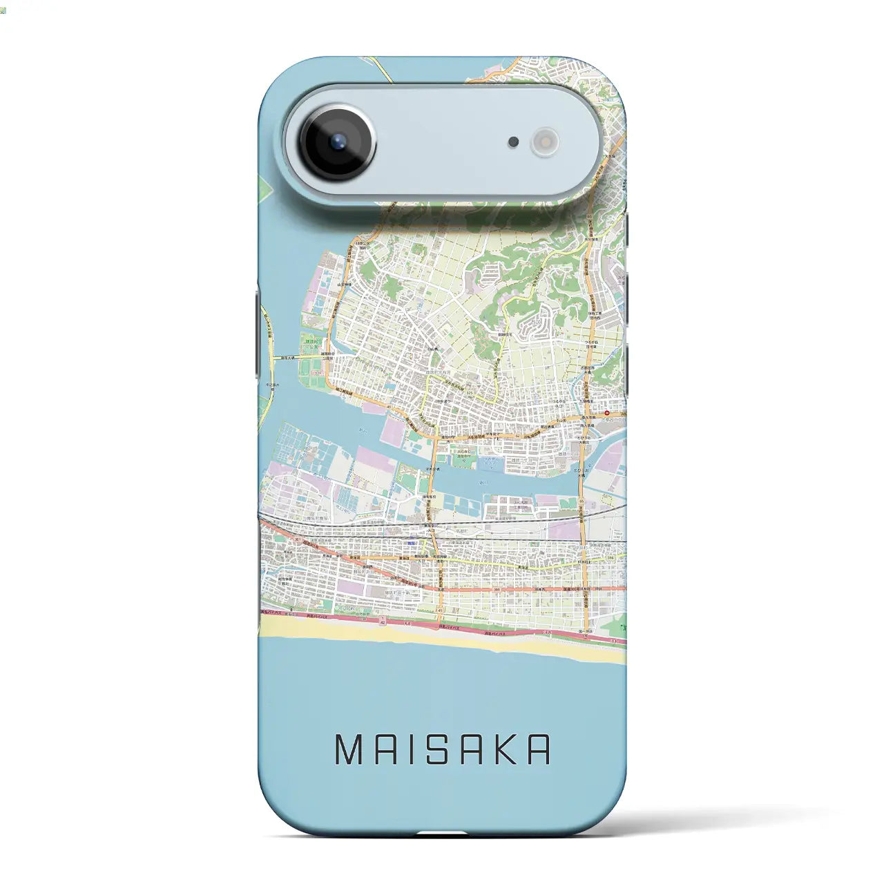 【舞阪(静岡県)】地図柄iPhoneケース(バックカバータイプ)ナチュラル・iPhone 17 Pro Max 用