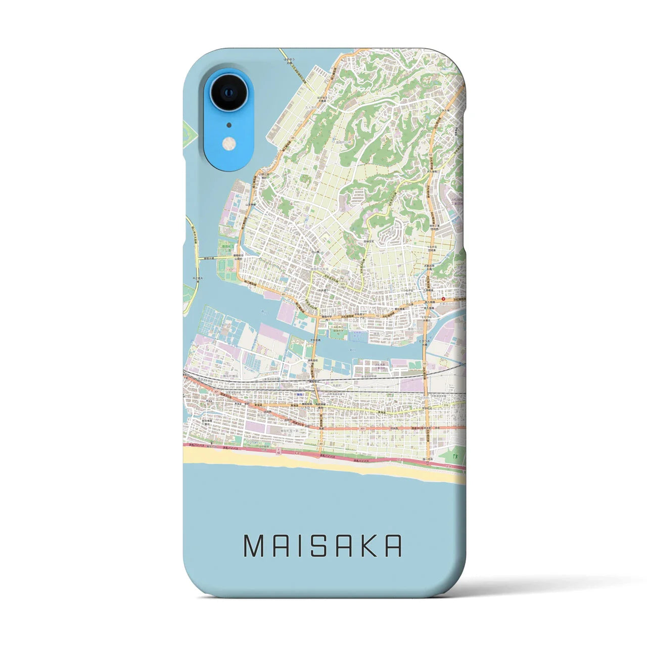 【舞阪(静岡県)】地図柄iPhoneケース(バックカバータイプ)